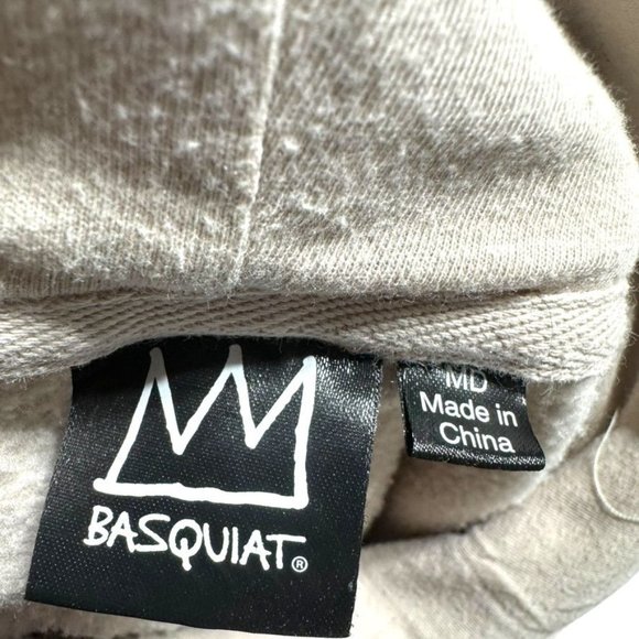 Beige Basquiat Hoodie Unisex Size Medium - Picture 4 of 7